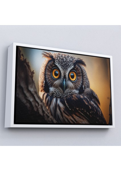 Çerçeveli Dekoratif Kanvas Tablo, Sevimli Baykuş TABLOSU-7223 fırsatları