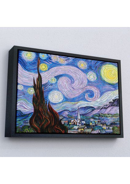 Çerçeveli Dekoratif Kanvas Tablo, Vincent Van Gogh - Yıldızlı Geceler Premium Görüntü TABLOSU-7163 fırsatları