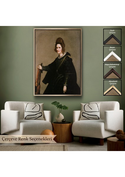 Çerçeveli Dekoratif Kanvas Tablo, Diego Velázquez - Kadın Portresi TABLO-7377