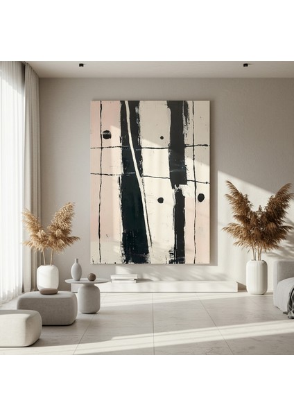 Soyut Siyah Pembe Minimalist Tablo fırsatları