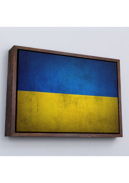 Çerçeveli Dekoratif Kanvas Tablo, Ukrayna BAYRAĞI-7270 fiyatları