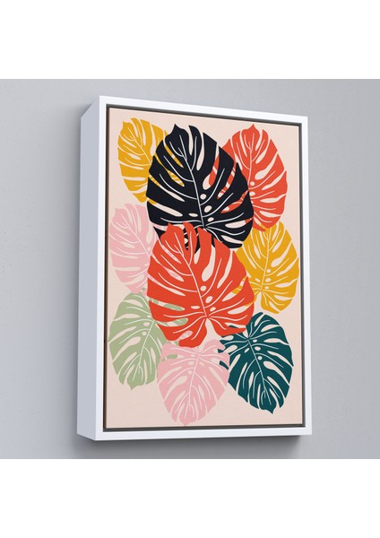 Çerçeveli Dekoratif Kanvas Tablo, Tropikal Yapraklar TABLOSU-7663 fırsatları