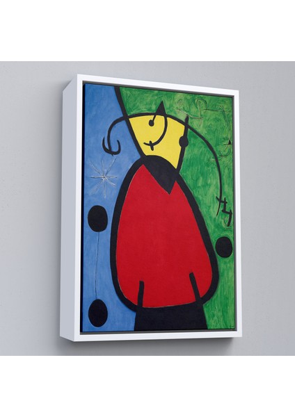 Çerçeveli Dekoratif Kanvas Tablo, Joan Miro - Soyut Kadın TABLOSU-7299 fırsatları
