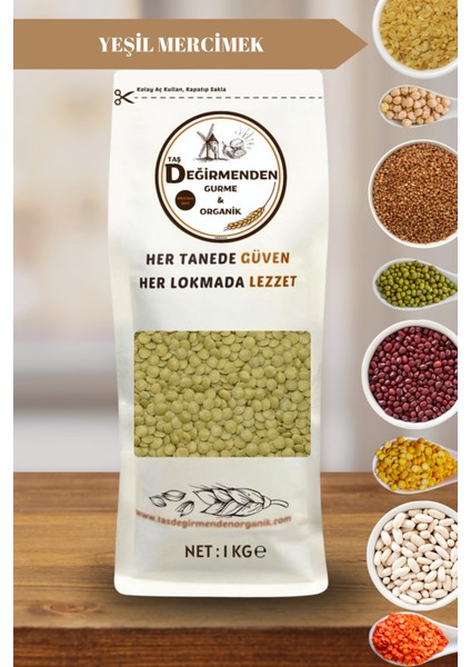 Atalık Yeşil Mercimek (7 MM) - 1 Kilo