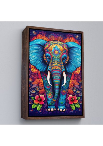 Çerçeveli Dekoratif Kanvas Tablo, Fil Mandala TABLO-7526 fiyatları