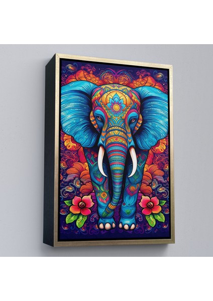 Çerçeveli Dekoratif Kanvas Tablo, Fil Mandala TABLO-7526 modelleri