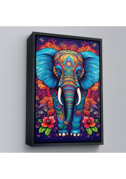 Çerçeveli Dekoratif Kanvas Tablo, Fil Mandala TABLO-7526 fırsatları