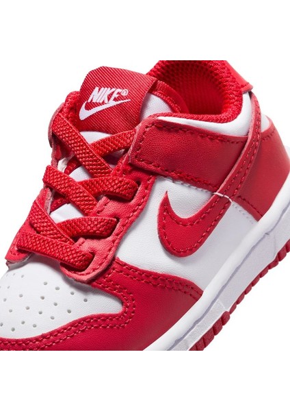 Dunk Low Td Kırmızı Beyaz Bebek Çocuk Deri Ayakkabı - Lastik Bağcıklı Kolay Giyilebilir -FB9107-119 modelleri