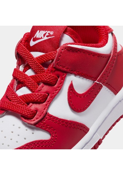 Dunk Low Td Kırmızı Beyaz Bebek Çocuk Deri Ayakkabı - Lastik Bağcıklı Kolay Giyilebilir -FB9107-119
