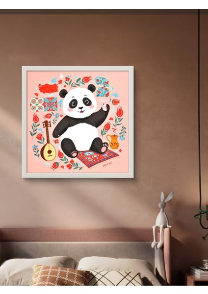 Türk Kültürü Panda LED Tablo – 60X60 cm | Sıva Üstü Montajlı, Tak-Çalıştır Sistem, Arapuarlı fiyatları