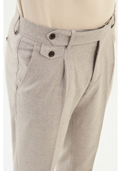 Dokulu Slimfit Pileli Erkek Pantolon fiyatları