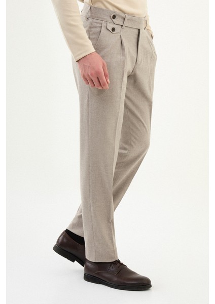 Dokulu Slimfit Pileli Erkek Pantolon modelleri