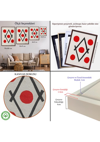 Çerçeveli Dekoratif Kanvas Tablo, Henri Matisse - Elmas Tablosu - LOSANGE-7322 indirimleri