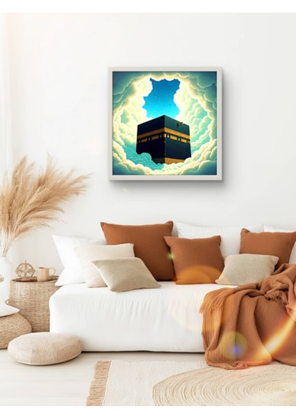 Güzel Kâbe-I Muazzama LED Tablo – 60X60 cm | Sıva Üstü Montajlı, Tak-Çalıştır Sistem, Arapuarlı fiyatları