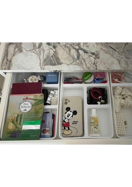 Beyaz Çok Amaçlı Düzenleyici Seti, 3'lü, Bej Renkli, Pratik ve Şık Depolama Çözümü fırsatları