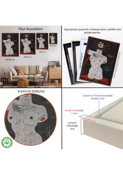 Çerçeveli Dekoratif Kanvas Tablo, Salvador Dali - Gerçeküstü Soyut TABLO-7402 indirimleri