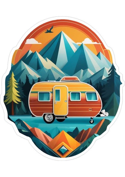 2 Adet 33X33 cm Karavan V8 Araç Tekne Duvar Jeep Oto Sticker