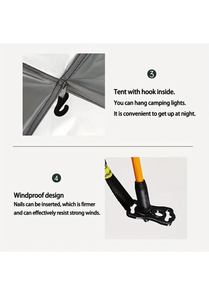 4 Kişilik Otomatik Açılan Kamp Çadırı - Fiberglas Direkler - Sineklikli Çift Kapı ve Çift Pencere indirimleri