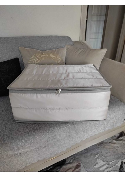 Gri Asil Hurç Mega L Boy, Şık ve Kullanışlı Dekoratif Saklama Çantası fiyatları