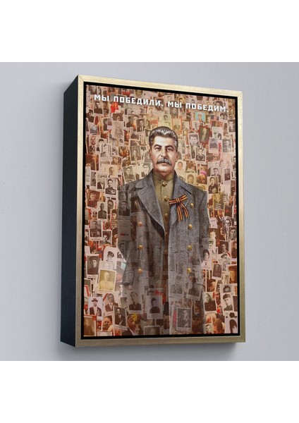 Çerçeveli Dekoratif Kanvas Tablo, Joseph Stalin Rusya ve Sovyetler Birliği Sscb TABLO-7731 modelleri