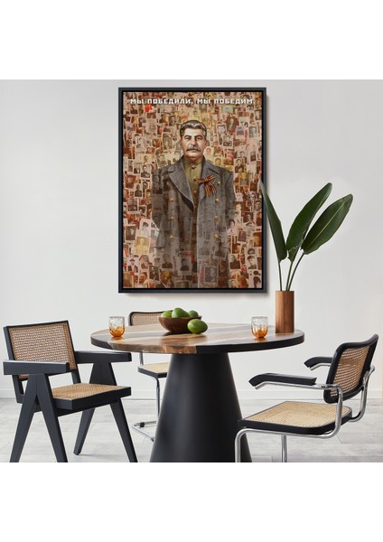 Çerçeveli Dekoratif Kanvas Tablo, Joseph Stalin Rusya ve Sovyetler Birliği Sscb TABLO-7731