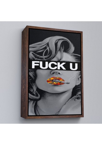 Çerçeveli Dekoratif Kanvas Tablo, Fck You Kadın TABLO-7735 fiyatları