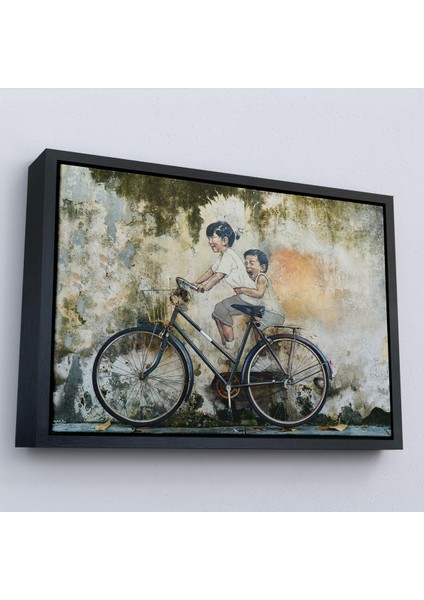 Çerçeveli Dekoratif Kanvas Tablo, Graffiti Çocuk Bisiklet TABLOSU-7241 modelleri