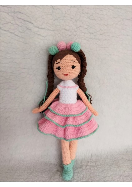 Pembe Liva Bebek Amigurumi Örgü Oyuncak