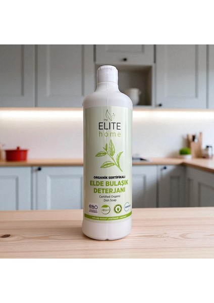 Organik ve Vegan Sertifikalı Elde Bulaşık Deterjanı 750 ml Kokusuz