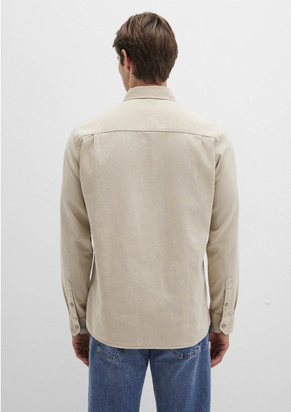 Bej Erkek Gömlek M0211641-70039 fırsatları