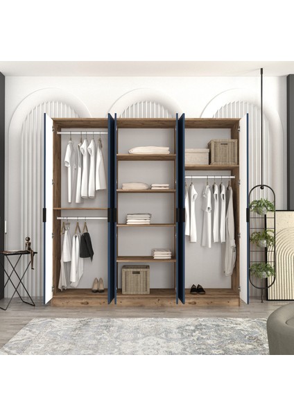 Venüs 6 Kapaklı Bazalı Gardırop Tamamı Mdf modelleri