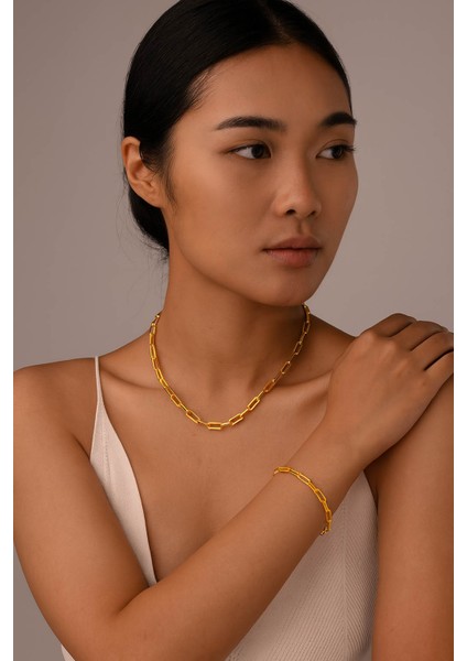 Altın Kaplama Kuyumcu Tasarım Kadın Kolye ve Bileklik Set fiyatları