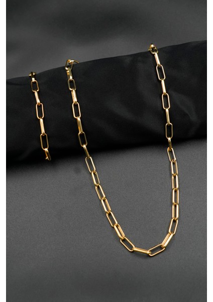 Altın Kaplama Kuyumcu Tasarım Kadın Kolye ve Bileklik Set modelleri