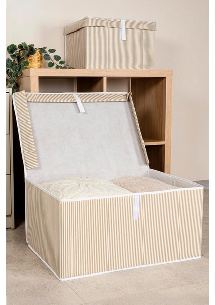 3'lü Kapaklı Çok Amaçlı Hurç ve Kutu, 60X40X30 Cm, Kahverengi fiyatları