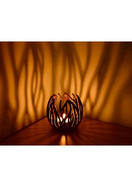 3D Baskı Dekoratif Tealight Mumluk-Modern Tasarım, Pla Malzeme, El Yapımı Şık Aksesuar-Siyah-03 fiyatları