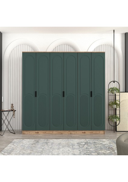 Derin 6 Kapaklı Bazalı Gardırop Tamamı Mdf fiyatları