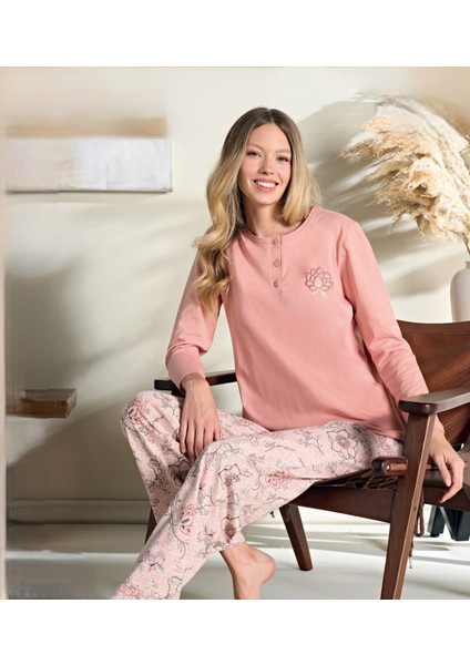 Battal Yavru Ağzı Uzun Kollu Pijama Takım 3107