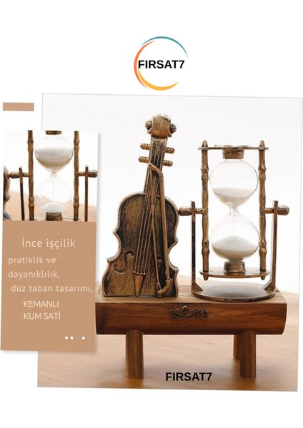 Dekoratif Keman Tasarımlı Kum Saati Sevgiliye Dosta Hediyelik Şık Biblo Ev Ofis Hediyelik fiyatları