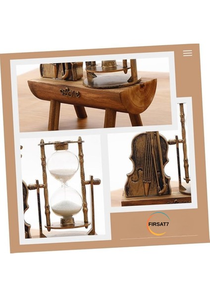 Dekoratif Keman Tasarımlı Kum Saati Sevgiliye Dosta Hediyelik Şık Biblo Ev Ofis Hediyelik fırsatları