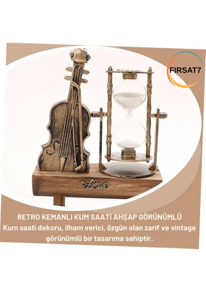 Dekoratif Keman Tasarımlı Kum Saati Sevgiliye Dosta Hediyelik Şık Biblo Ev Ofis Hediyelik indirimleri