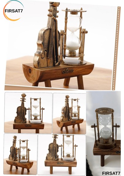 Dekoratif Keman Tasarımlı Kum Saati Sevgiliye Dosta Hediyelik Şık Biblo Ev Ofis Hediyelik