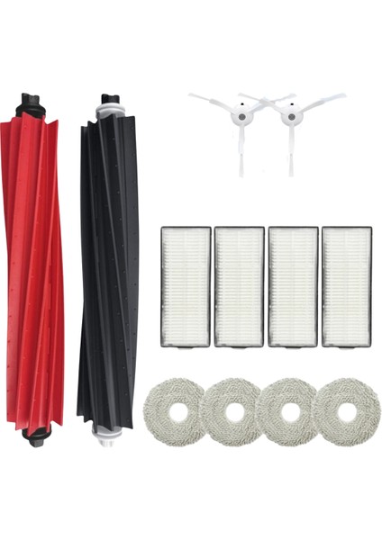 Roborock Q Revo Master Uyumlu 1 Ana Fırça 2 Yan Fırça 4 Filtre 4 Mop modelleri