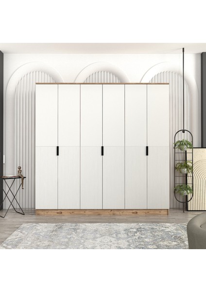 Venüs 6 Kapaklı Bazalı Gardırop Tamamı Mdf fiyatları