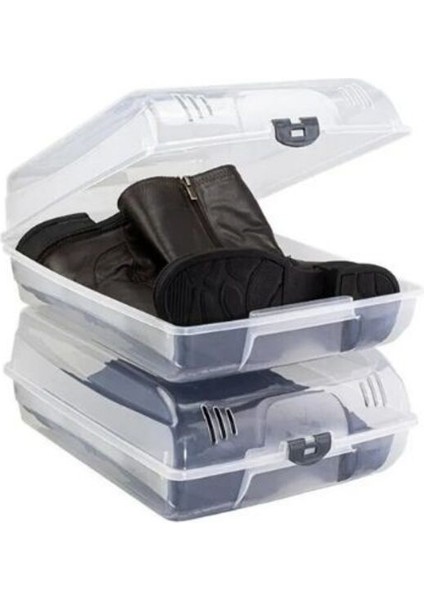 Beyaz Plastik Bot Saklama Kutusu - 1 Adet, Pratik ve Şık Düzen Sağlar