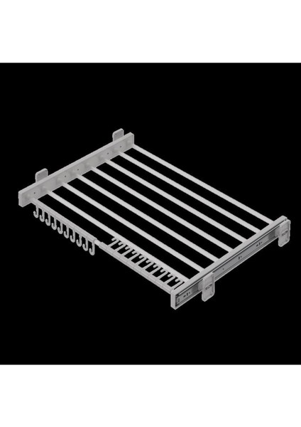 Gri Teleskopik Raylı Pantolonluk, 45CM, Plastik Kapaklı, Pratik ve Şık Tasarım fiyatları