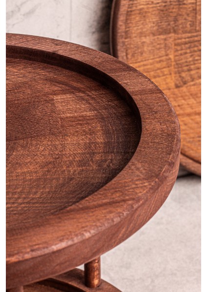 Ahşap 2 Katlı Dönen Sunum ve Düzenleme Standı, Şık ve Pratik Tasarım