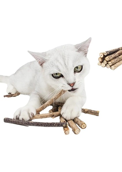 Doğal Matatabi Kedi Çiğneme Çubuğu 5 Adet 15 mm Kalın