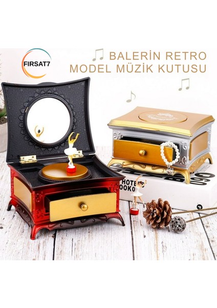 Aynalı Müzik Mücevher Kutusu Dans Eden Balerin Müzik Kutusu Sevgililer Doğum Günü Ev Ofis Hediyesi