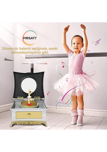 Aynalı Müzik Mücevher Kutusu Dans Eden Balerin Müzik Kutusu Sevgililer Doğum Günü Ev Ofis Hediyesi fiyatları