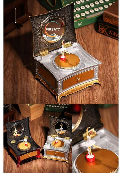 Aynalı Müzik Mücevher Kutusu Dans Eden Balerin Müzik Kutusu Sevgililer Doğum Günü Ev Ofis Hediyesi modelleri